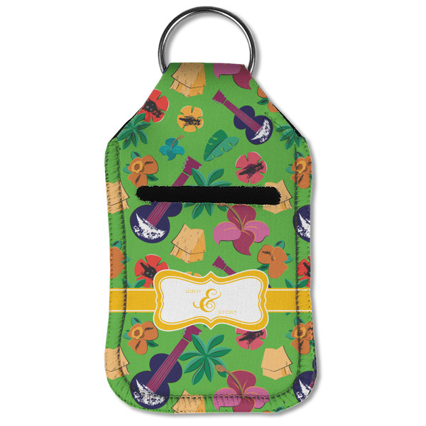 Luau Party Sanitizer Holder Keychain - Small (Front Flat)