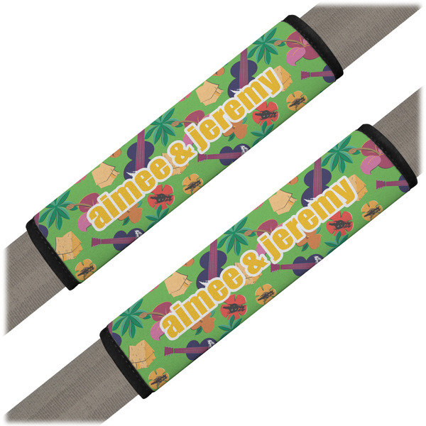 Custom Luau Party Seat Belt Covers (Set of 2) (Personalized)