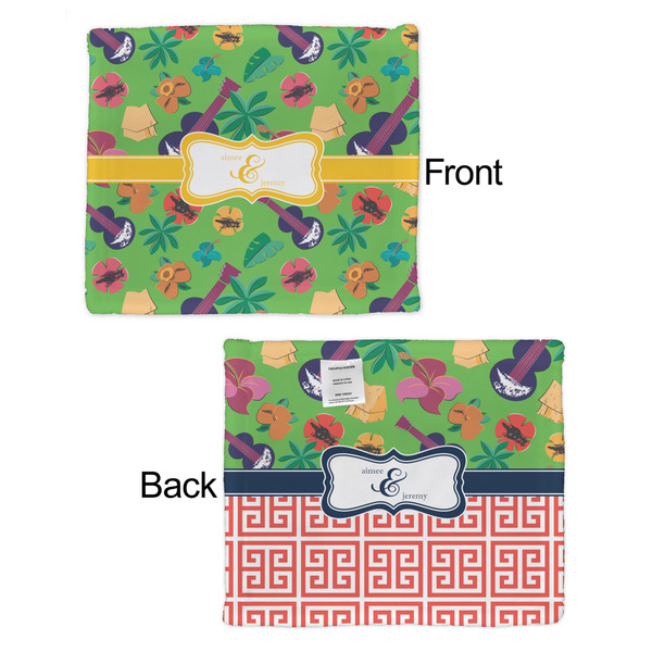 Luau Party Security Blanket - Front & Back View