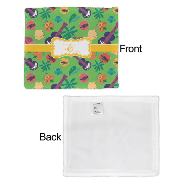 Luau Party Security Blanket - Front & White Back View