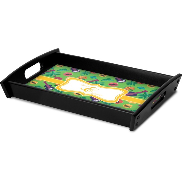 Luau Party Serving Tray Black - Corner