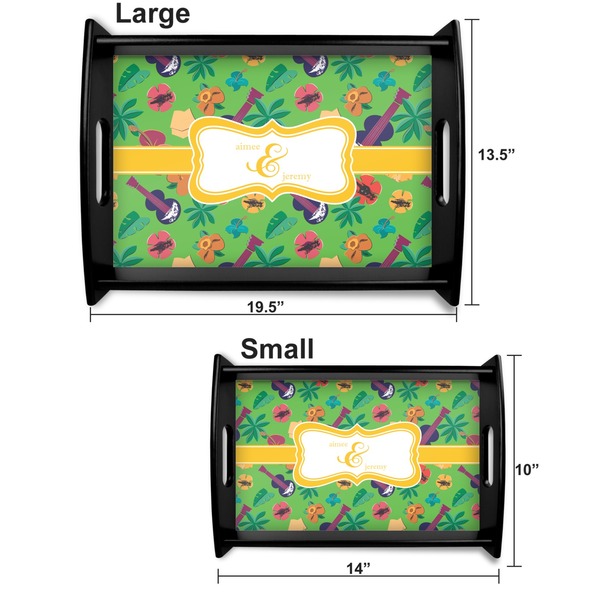 Luau Party Serving Tray Black Sizes