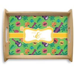 Luau Party Natural Wooden Tray - Large (Personalized)