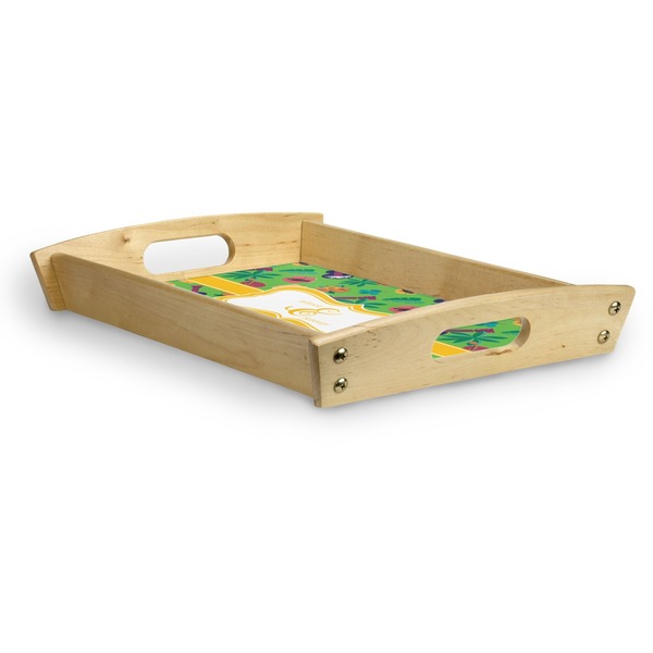 Luau Party Serving Tray Wood Small - Corner