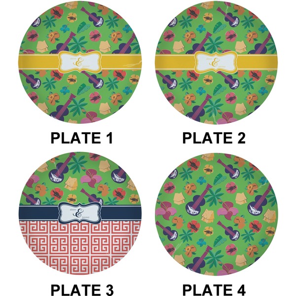Luau Party Set of Lunch / Dinner Plates (Approval)