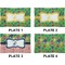 Luau Party Set of Rectangular Dinner Plates (Approval)