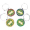 Luau Party Wine Charms (Set of 4) (Personalized)