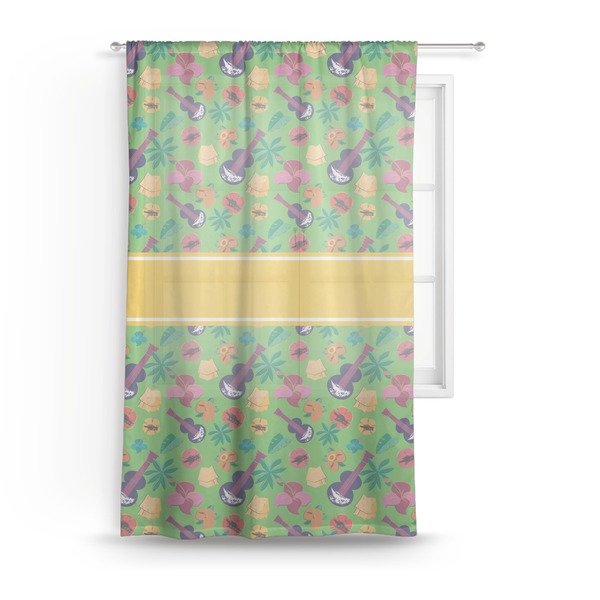 Custom Luau Party Sheer Curtain