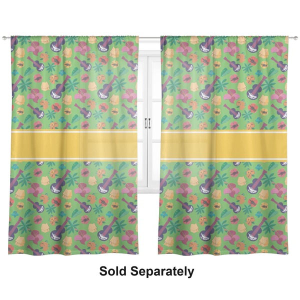 Luau Party Sheer Curtains