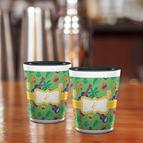 Luau Party Shot Glass - Two Tone - LIFESTYLE