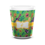 Luau Party Ceramic Shot Glass - 1.5 oz - White - Set of 4 (Personalized)