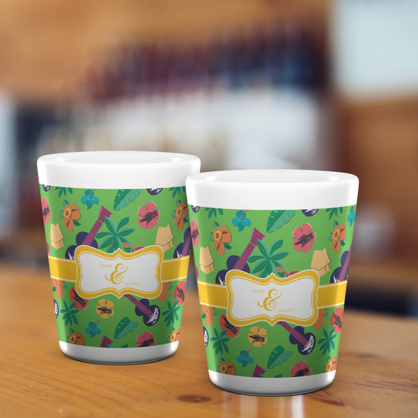 Luau Party Shot Glass - White - LIFESTYLE