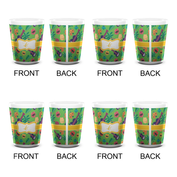 Luau Party Shot Glass - White - Set of 4 - APPROVAL