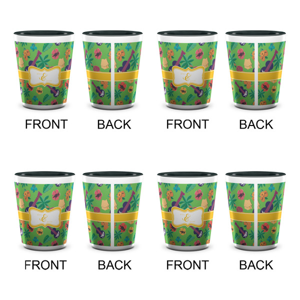 Luau Party Shot Glassess - Two Tone - Set of 4 - APPROVAL