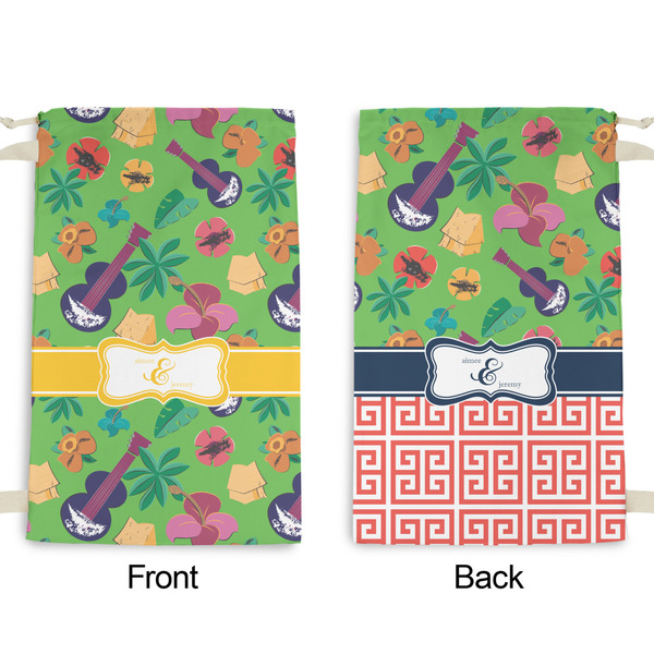 Luau Party Small Laundry Bag - Front & Back View
