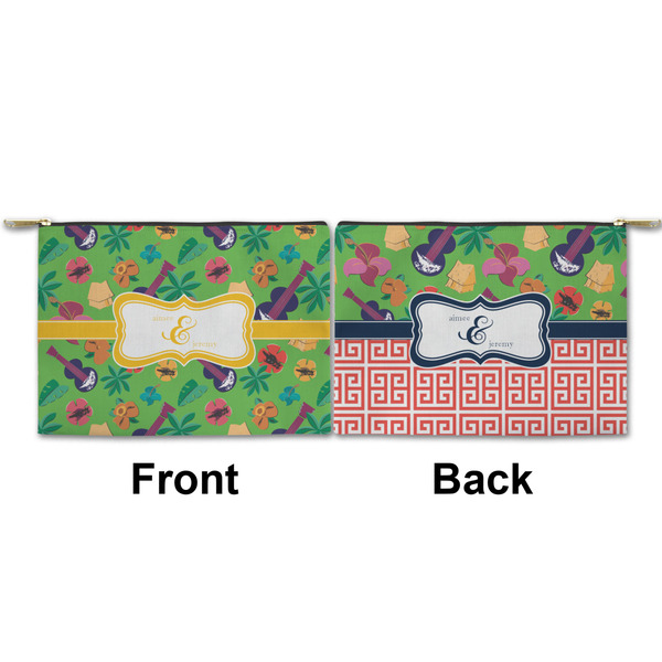 Luau Party Small Zipper Pouch Approval (Front and Back)