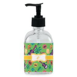 Luau Party Glass Soap & Lotion Bottle - Single Bottle (Personalized)
