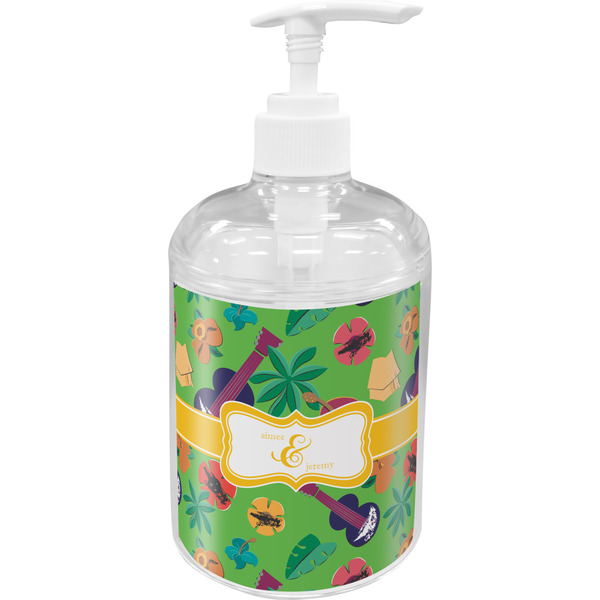 Custom Luau Party Acrylic Soap & Lotion Bottle (Personalized)