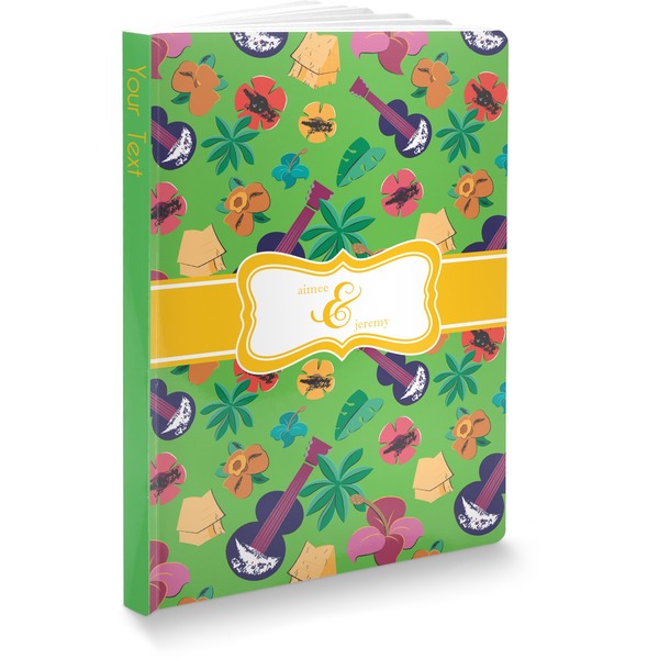 Custom Luau Party Softbound Notebook - 7.25" x 10" (Personalized)