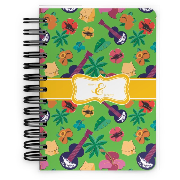 Custom Luau Party Spiral Notebook - 5x7 w/ Couple's Names