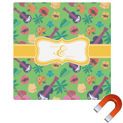 Luau Party Square Car Magnet - 10" (Personalized)