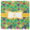 Luau Party Square Rubber Backed Coaster (Personalized)
