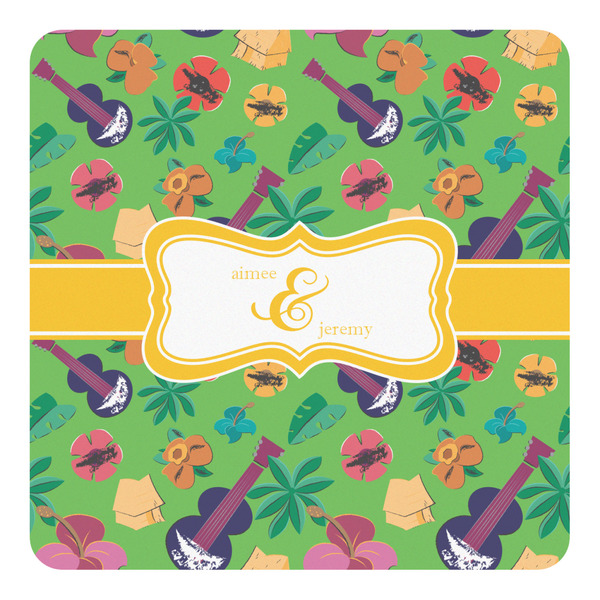 Custom Luau Party Square Decal (Personalized)