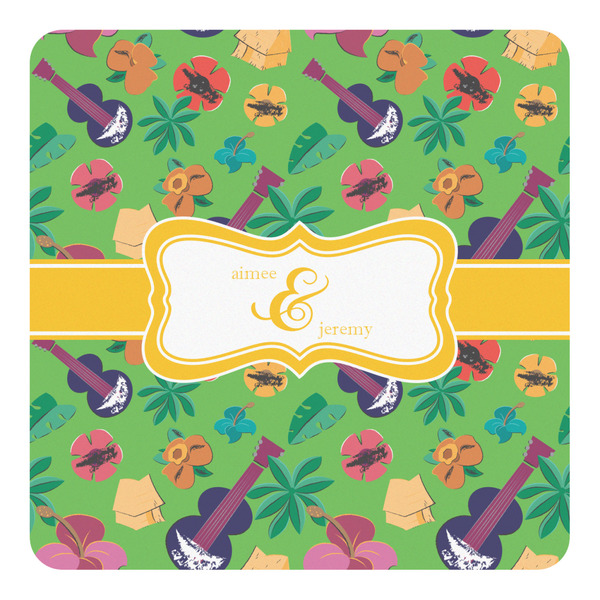 Custom Luau Party Square Decal - Medium (Personalized)