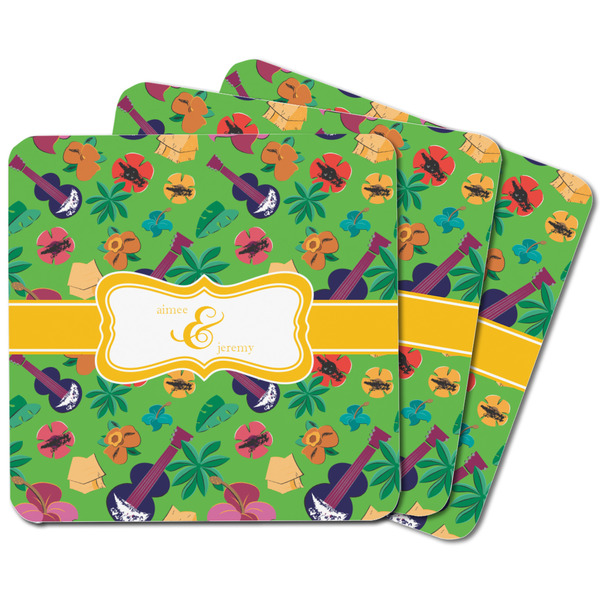 Luau Party Square Fridge Magnet - MAIN