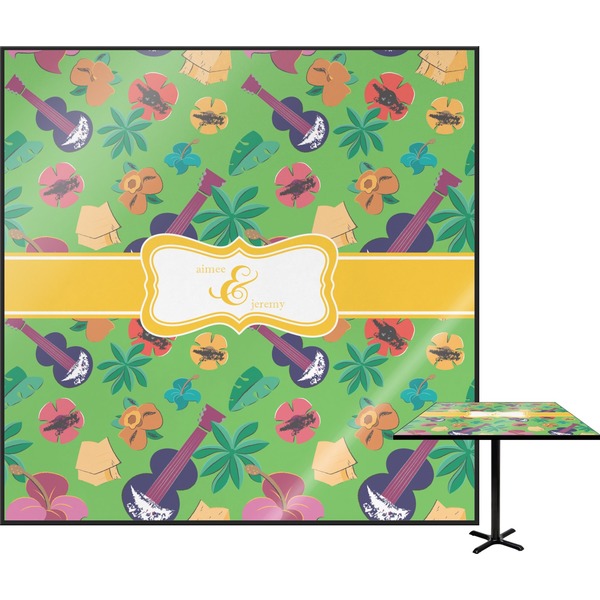 Custom Luau Party Square Table Top - 24" (Personalized)