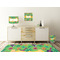 Luau Party Square Wall Decal Wooden Desk