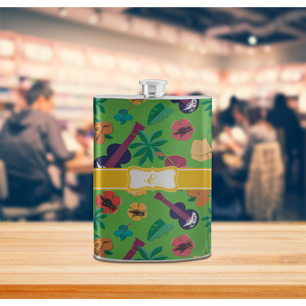 Luau Party Stainless Steel Flask - LIFESTYLE 2