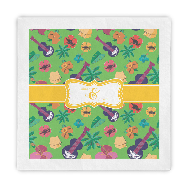Custom Luau Party Decorative Paper Napkins (Personalized)