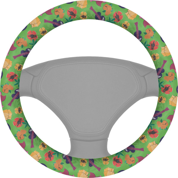 Custom Luau Party Steering Wheel Cover