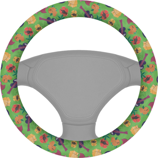 Custom Luau Party Steering Wheel Cover