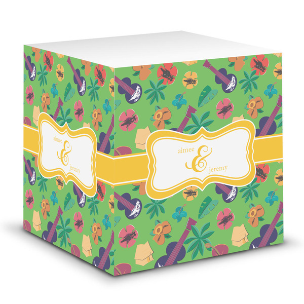 Custom Luau Party Sticky Note Cube (Personalized)