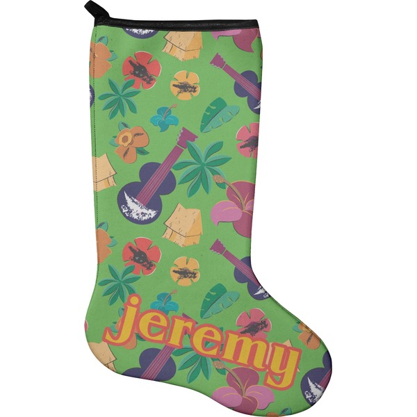 Custom Luau Party Holiday Stocking - Neoprene (Personalized)