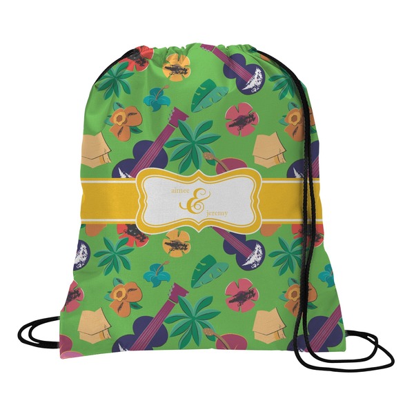 Custom Luau Party Drawstring Backpack - Medium (Personalized)
