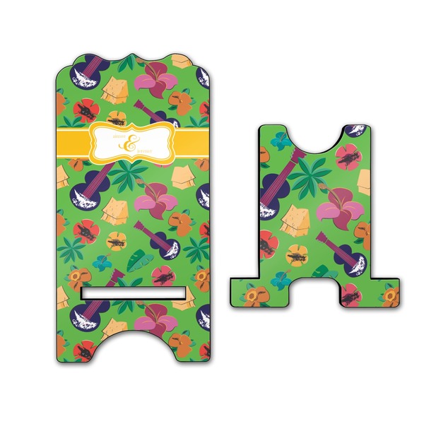 Luau Party Stylized Phone Stand - Front & Back - Large