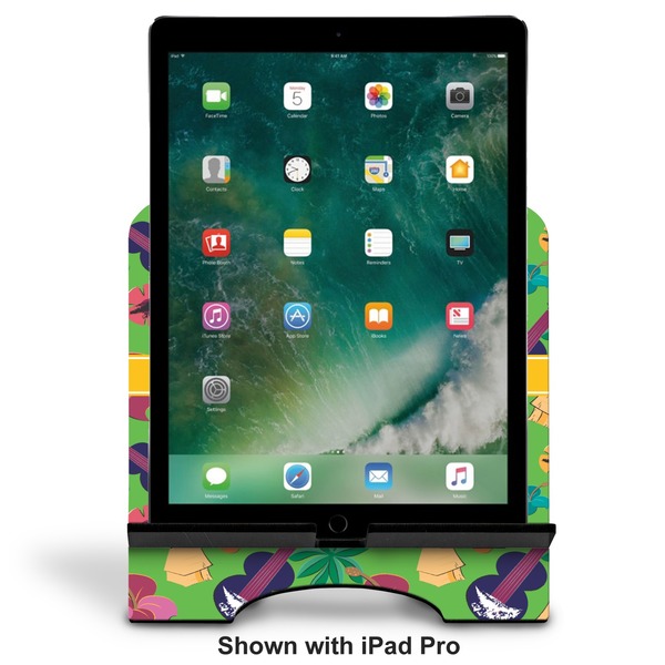 Luau Party Stylized Tablet Stand - Front with ipad