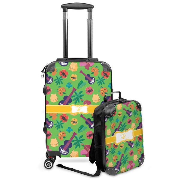 Custom Luau Party Kids 2-Piece Luggage Set - Suitcase & Backpack (Personalized)