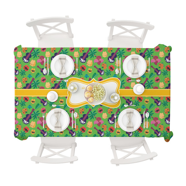 Luau Party Tablecloths (58"x102") - TOP VIEW