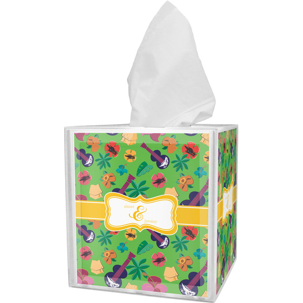 Custom Luau Party Tissue Box Cover (Personalized)