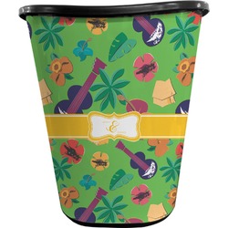 Luau Party Waste Basket - Double Sided (Black) (Personalized)