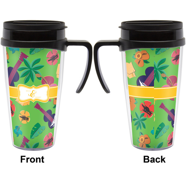 Luau Party Travel Mug with Black Handle - Approval