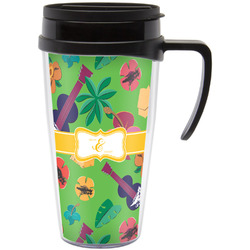 Luau Party Acrylic Travel Mug with Handle (Personalized)