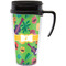 Luau Party Travel Mug with Black Handle - Front