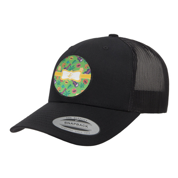 Custom Luau Party Trucker Hat - Black (Personalized)