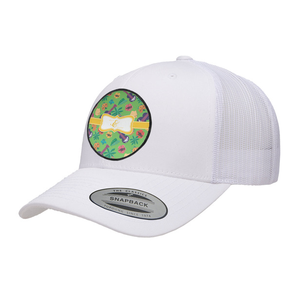 Custom Luau Party Trucker Hat - White (Personalized)