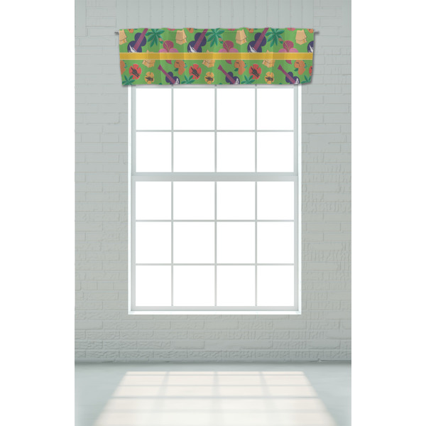 Luau Party Valance - On window